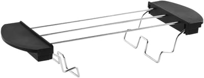 Peysaitr - Broodrooster rek - RVS - opvouwbaar - broodrooster accessoire - hittebestendig handvat - geschikt voor brood & toast - 26 x 9,2 cm - 1 stuk