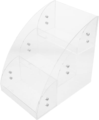 Transparante Opbergdoos - Cosmetica Houder - Bureau Organiseren - Duidelijke Zichtbaarheid - 21 x 21 x 155 cm - Transparant