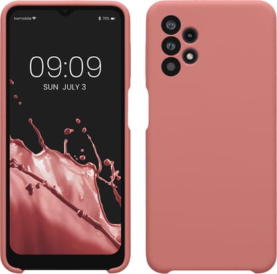 kwmobile telefoonhoesje geschikt voor Samsung Galaxy A32 5G - Hoesje met siliconen coating - Smartphone case in winter roze