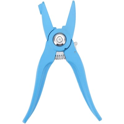 Applicateur d'étiquettes d'oreille universel en métal pour animaux, pince pour étiquettes d'oreille pour vaches, moutons, chèvres, porcs, bovins, animaux de ferme noir/jaune