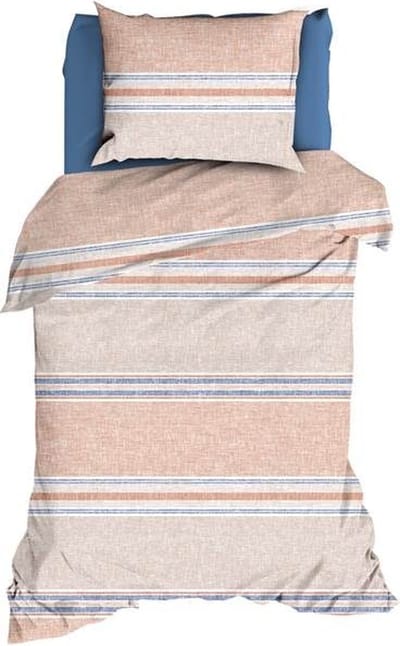 Romanette Alfie Dekbedovertrek - Eenpersoons - 140x200/220 cm - Terra