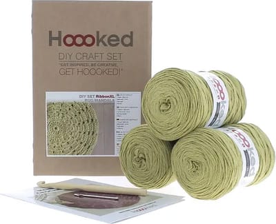 DIY Haakpakket RibbonXL Mandala Vloerkleed Spicy Ocre