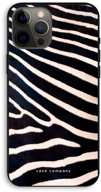 Case Company® - Hoesje geschikt voor iPhone 12 Pro Max hoesje - Zebra - Biologisch Afbreekbaar Telefoonhoesje - Bescherming alle Kanten en Schermrand