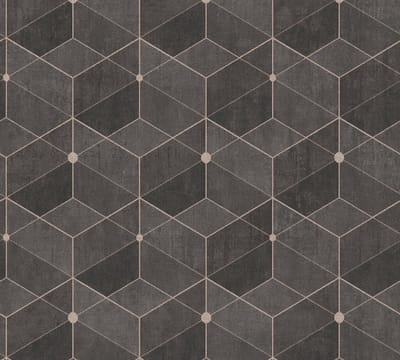GEOMETRISCH BEHANG | 3D - bruin goud - A.S. Création Titanium 3