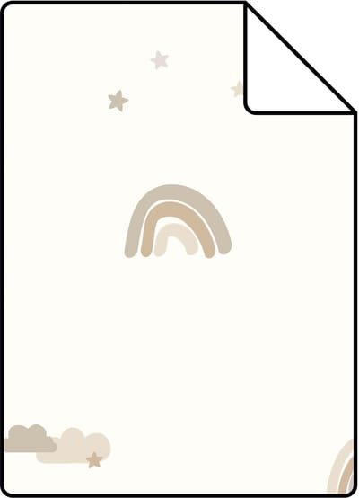 Proefstaal ESTAhome behang unicorns beige - 26.5 x 21 cm - 139539-S