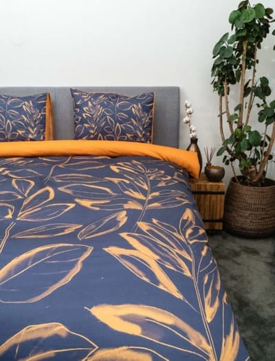 Kayori - Nino - Dbo - Katoensatijn - 200/200-220 - Blauw