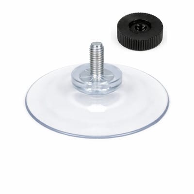 40mm Transparante Zuignap met Schroefdraad + Zwarte Kartelmoer - type: GZ-463-ZM