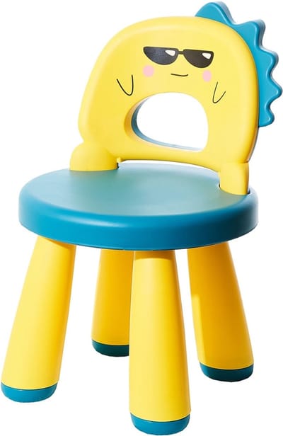QIN® Peuterstoel - Kinderstoel - Peuter Stoel - Geel - 29cm x 28cm x 47cm
