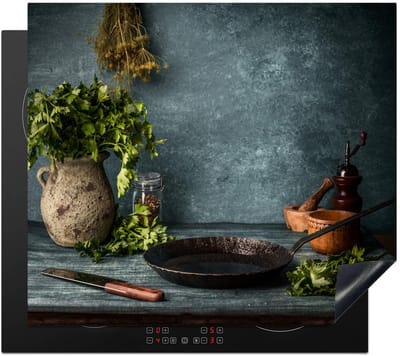 Dailygoods- Inductiekookplaat Beschermer 60x52 cm - Antislip Mat - Keuken Decoratie - Functioneel Design - Stijlvolle Afdekplaat - Modern Keukenaccessoire - Keukenmat