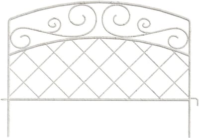 Tuinrand Metaal - Bloembakrand Decoratie - Tuin Decoratie - Scroll Ontwerp - 45x40 cm - Bronskleurig