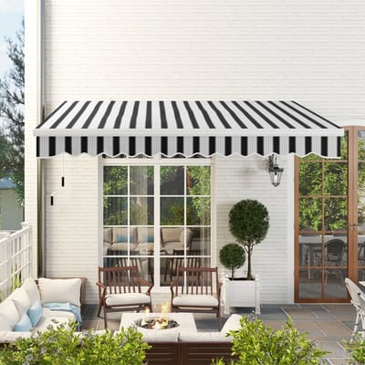 Wishdor - Cassettezonnescherm - Handmatig Inschuifbaar - Modern - Voor Terras Of Gevel - Aluminium - Wit