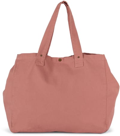 Kimood Shopper van verwassen katoen KI3208 - Washed Pink Ochre - One size