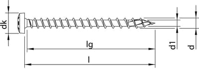 HECO TOPIX-Plus spaanplaatschroef 3,5x30mm - cilinderkop - RVS - voldraad - T 20 - 61981 (Per 200 stuks)