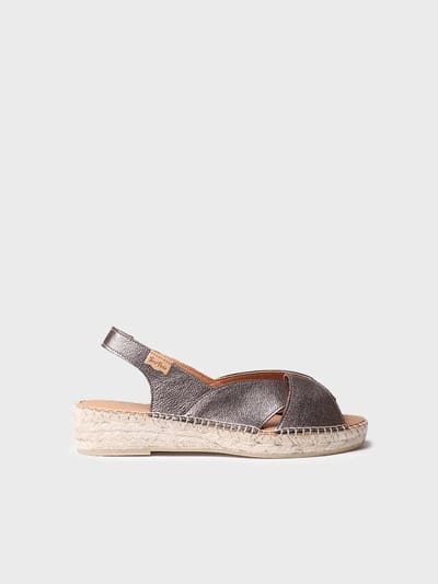 Dames leren espadrille | ENOLA-P