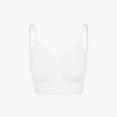 cfab - Comfort Bralette - Wit - 4XL - BH Zonder Beugel Voorgevormd - Ondergoed - Naadlos