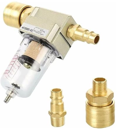 GELLDG Persluchtfilter - met olie-waterafscheider - perslucht-olie-waterafscheider - 1/4 inch - met snelkoppeling