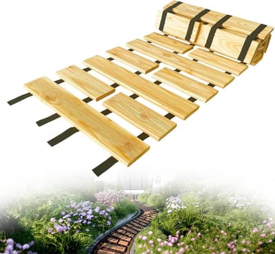 Houten Tuinpad - Rolbaar Pad - Tuinpad Aanleggen - Weerbestendig Larikshout - 50 x 200 cm - Natuurlijk