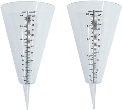Regenmeter Kegel - Regen Meet Instrument - Tuin Bewatering - Duidelijke Schaal - 10x21.5cm - Transparant