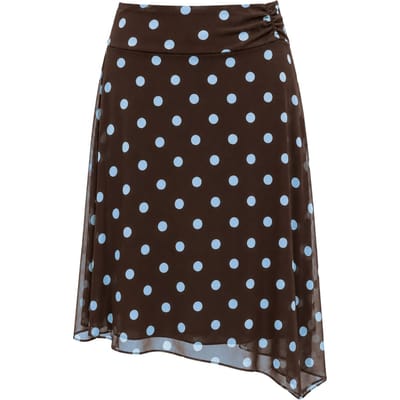 Hoge Taille Pois Tulle Midi Rok
