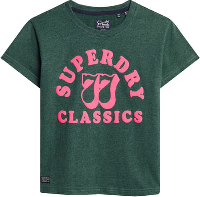 Superdry - Archive Neon T-shirt met grafische print - Dames - T-shirts