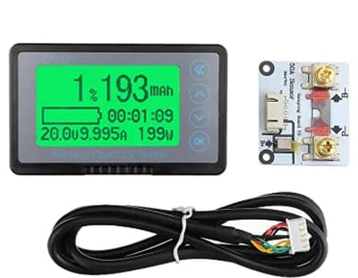 Batterijmonitor met Programmeerbaar Hoog- en Laagspanningsalarm 10V-120V