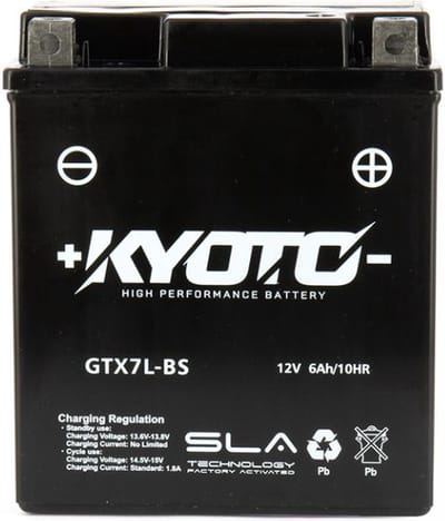 SLA Kyoto-accu voor Aprilia 150 Mojito-scooter 2003-2007 YTX7L-BS / 12 V 6 Ah nieuw
