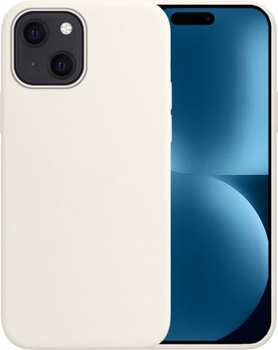 Hoesje - Geschikt voor Apple iPhone 15 - Sterk & Shockproof - Siliconen Case - Hoes Cover - Telefoonhoes - Wit