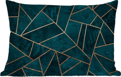 Buitenkussens - Tuin - Stenen - Goud - Luxe - Patronen - Abstract - 50x30 cm