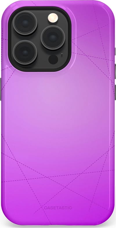 Casetastic Hoesje Geschikt voor Apple iPhone 15 Pro Magsafe - Stijlvolle Beschermende Duo-layer Case - Emily in het paars