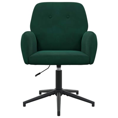 vidaXL - Draaistoel - 54 - x - 55 - x - 90 - cm - Donkergroen - fluweel