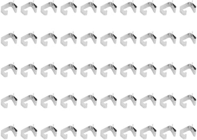 Dailygoods- Goot Haken 50 Stuks - Roestvrij Staal - Kerstverlichting - Buitenverlichting - Eenvoudige Installatie - Duurzaam - Lichtclip