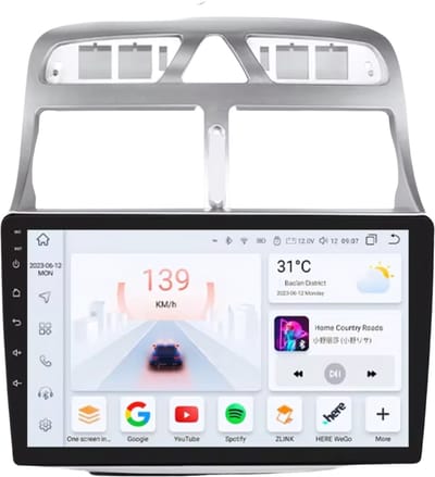 Autoradio met bluetooth - Carplay - Geschikt voor Apple en Android - Stereo - Navigatie - Navigatiesysteem auto - Voor Peugeot 307 / 307CC / 307SW (2002-2013)