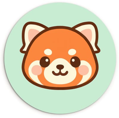 WallCircle® Wandcirkel 120x120 cm - Muurcirkel Rode panda - Groen - Cartoon - Muurdecoratie woonkamer - Wanddecoratie slaapkamer - Kamer decoratie accessoires - Ronde schilderijen XXL