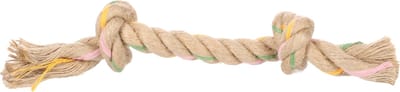 Flamingo Speelgoed Puppy Luro Touw met 2 Knopen Bruin S 22cm