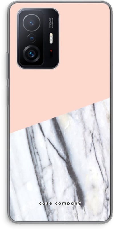 Case Company® - Hoesje geschikt voor Xiaomi 11T hoesje - A touch of peach - Soft Cover Telefoonhoesje - Bescherming aan alle Kanten en Schermrand