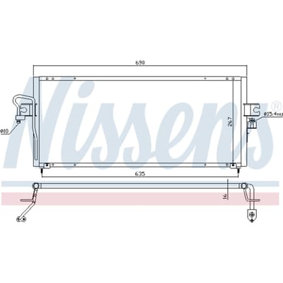 Condensator, airconditioning NISSENS 94494