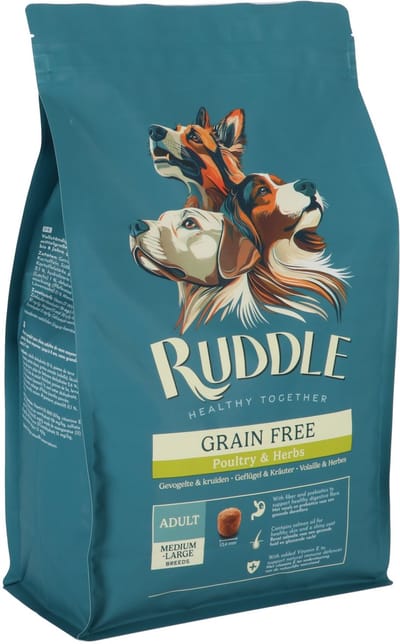 Ruddle Adult Medium & Large Breed Grainfree Gevogelte&Kruiden - Hondenvoer - 3 kg