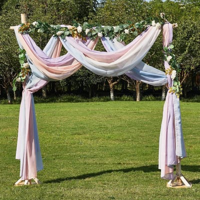 Dailygoods- Voilegordijn Elegant - Decoratieve Venstervoile - Bruiloft - Verjaardagsfeest - Woondecoratie - 1 stuk - 152 x 548 cm - Gordijn