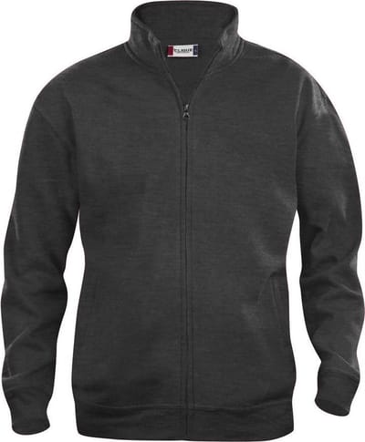 Clique Basic Cardigan Junior 021028 - Antraciet Melange - 130-140