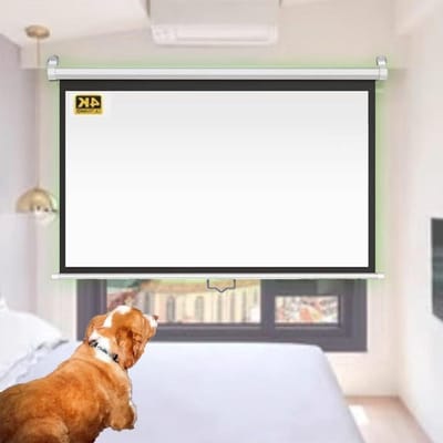 Het Handmatige Projectiescherm, 60"/72" Trek Het Filmscherm Neer Voor Thuisbioscoop, Muur/Plafond Opgezette Projectieschermen Autolocking Videoscherm(72 inch-4:3)