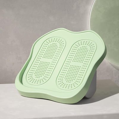 Planche d'étirement pliable portable pour Yoga Fitness Étirement des mollets Entraîneur à pédales inclinées Équipement de sport vert