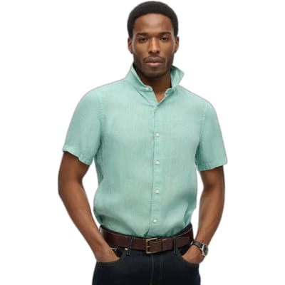Superdry - Linnen SD Vacation overhemd met borduursel - Heren - Shirts