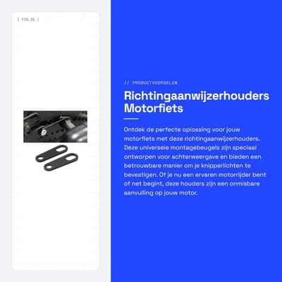 Dailygoods- Richtingaanwijzerhouder - Universele Montagebeugel - 2 Stuks - Zwart/Staal - Eenvoudige Installatie - Afmeting 6,8 cm - Hoogwaardig Materiaal - Knipperlichtbeugel