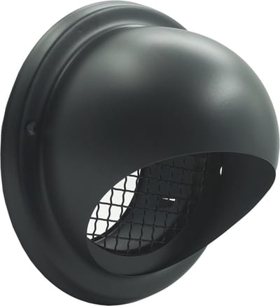 Weha Bolrooster Ø150mm, grofmazig gaas, rvs 304 Zwart