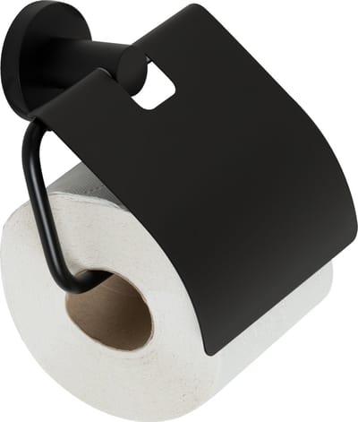 Plieger Vigo Wc Rolhouder – Toiletrolhouder Met Klep – Met Schroeven – 10 jaar garantie – Mat zwart