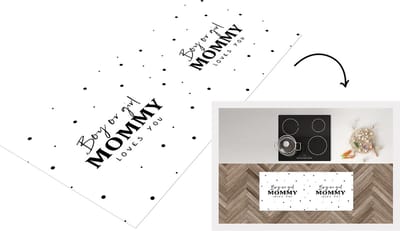 Keukenloper - Loper keuken - Mama - Ouderschap - Baby - Boy or Girl Mommy loves you - Spreuken - Tekst - 120x50 cm - Keukenloper vinyl