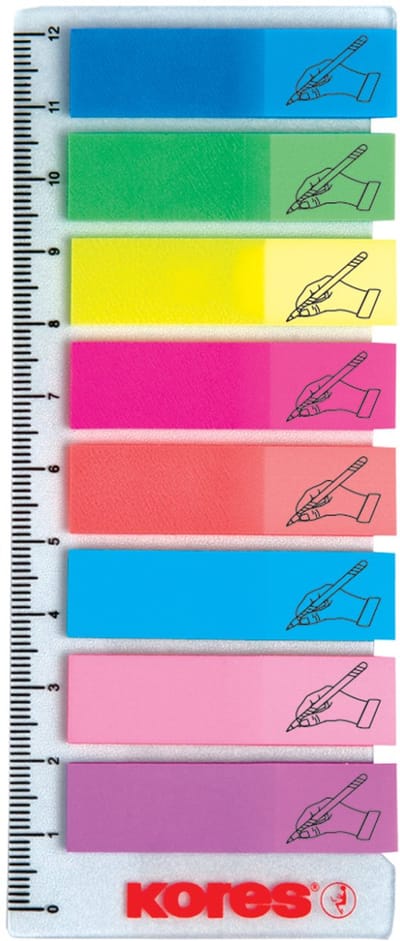 Kores Pagemarker 'Sign Here' - Markeerstrookjes, 12 x 45 mm, 8 x 25 vellen