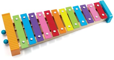 Svoora xylophone speelgoed 12 noten metaal voor kinderen 3 jaar+.