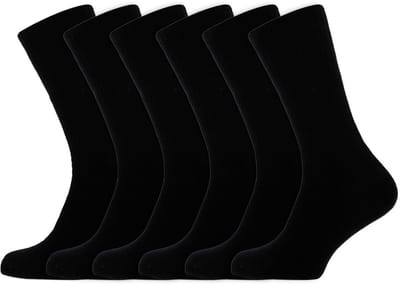 Wollen sokken | 80% Merinowol | Merk: Basset | Kleur: Zwart | Maat: 35 t/m 50 | 6 Paar