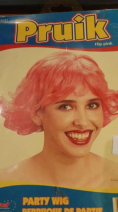 Pruik Flip Pink